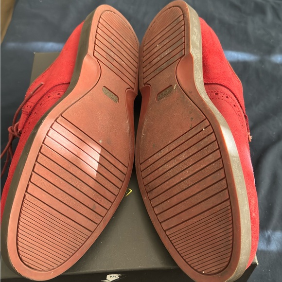 Polo Ralph Lauren rare Red Suede wingtip men\'s dress shoe NWOB Sz 9